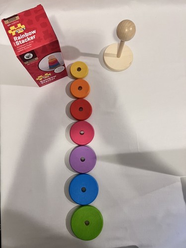 BigJigs Baby Rainbow Wooden Stackers - Picture 6 of 8