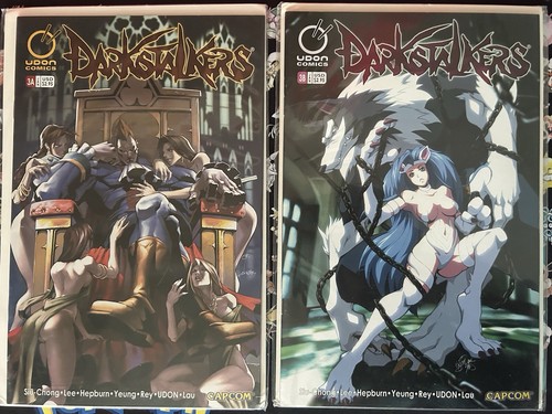 Darkstalkers 1-5 Udon 2004 Capcom Devils Due Long Vo Variante Cubierta LTD Certificado de Autenticidad En estado bastante bueno/casi nuevo - Imagen 5 de 7