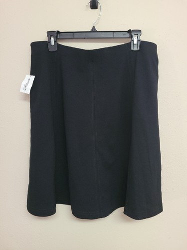 NWT ROZ & ALI Women's Skirt A-Line Elastic Waist Black Color Stretch.Size L - Picture 14 of 17