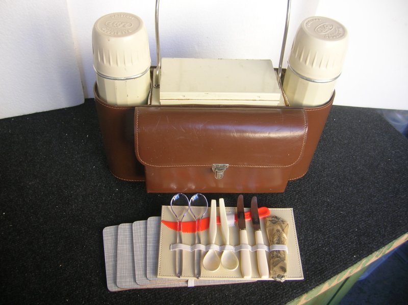 ALFI PICNIC SET THERMO DOUBLETTE VINTAGE CAR CLASSIC ACCESSORY