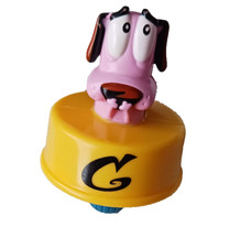 COURAGE the Cowardly Dog Vintage 2003 Kelloggs Cartoon Network Spin Top: Broken