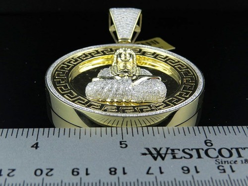 Men's 3.5 Ct D/VVS White Moissanite Laughing Buddha Religious Pendant 925 Silver - Picture 7 of 11