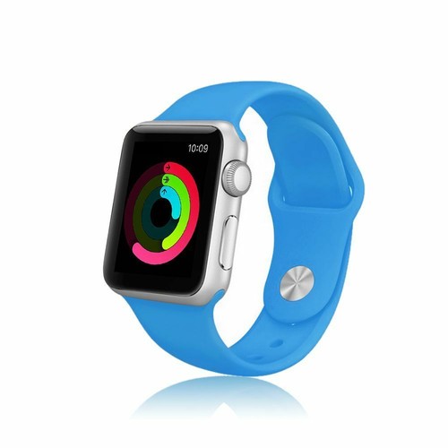 CINTURINO 38 MM APPLE WATCH MORBIDO SILICONE SPORTIVO RICAMBIO IWATCH BLUE  BLU | eBay