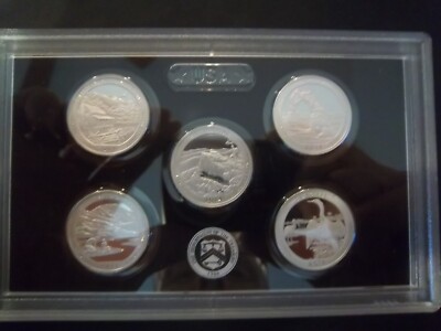 2014 National Park Series Silver Proof Quarters ( 5 Coins )