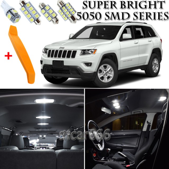17x Xenon White Interior LED Lights Kit + TOOL For 20112018 Jeep Grand