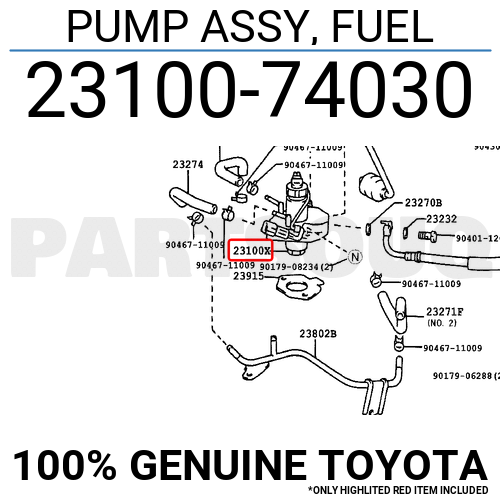 Toyota 23100 74030