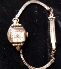 VTG Ladies Gotham  17 Jewel Wrist Watch 10K Rolled Gold /W 1/20 12 K GF Band Y11