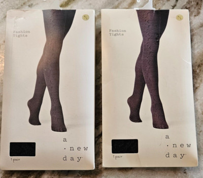 New 2 packs - A New Day Women s Fashion Tights/Stockings - M/L - Free Shipping