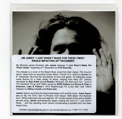 Iw167 Jim James I Just Wasn T Made For These Times Dj Cd Ebay