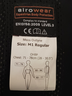 Protection Dorsale Airowear Outlyne BETA 2009 – Niveau 3, Taille T1 Slim Long, Teen