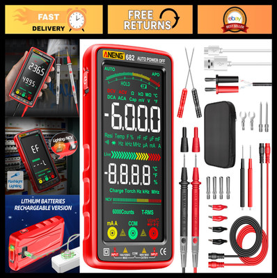 Digital Multimeter with 5'' Color LCD, TRMS 6000 Count, Auto Ranging, AC/DC Volta