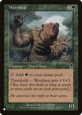 Werebear - The List Light Play, English Magic the Gathering MTG The List