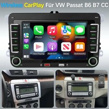 7" 2Din Autoradio Apple CarPlay Android Auto AM FM RDS BT Für VW Passat B6 B7 CC