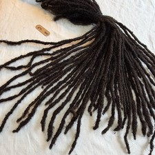 100 Naturally Grown DreadLocks 42 strands 15  inches black 0.8cm-1.2cm