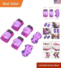 BOSONER Kids/Youth Knee Pads Elbow Wrist Medium 6-15 , Purple
