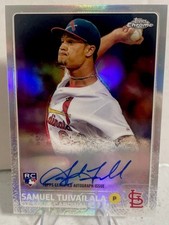 2015 Topps Chrome Rookie Refractor /499 Sam Tuivailala Samuel #AR-ST Auto RC