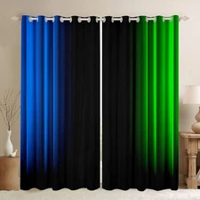 Geometric Abstract Ombre Window Curtains for Bedroom Living Room Kids Boys Te...