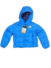 The North Face Boys Reversible North Down Hooded Jacket Optic Blue Size XS 6 