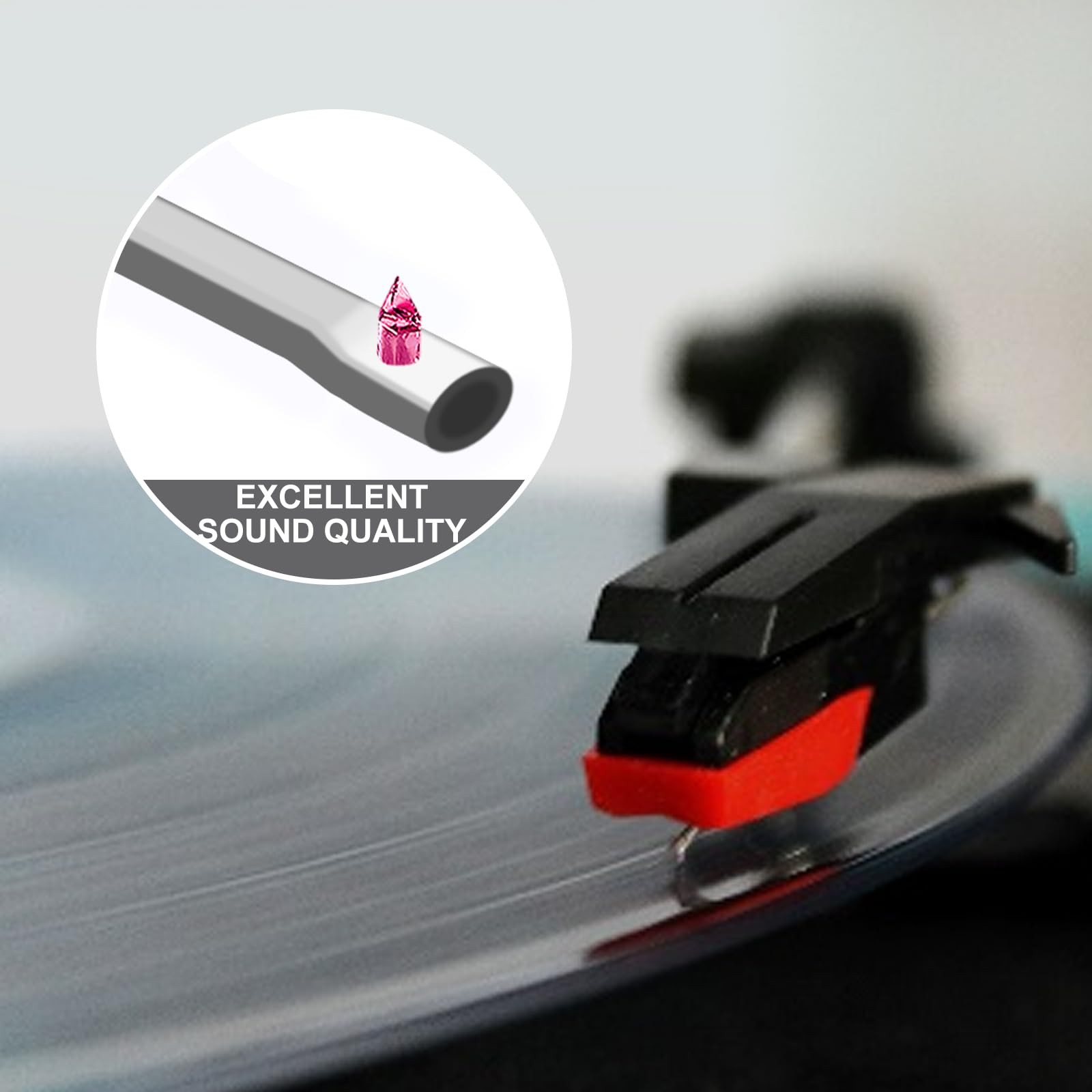 4Pcs Record Player Needle for Crosley, Victrola, ION, LP, Premium Turntable S...