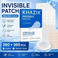 KHAZIX 720PCS Hydrocolloid Pimple Patches Invisible, Ultra-Thin Waterproof Acn