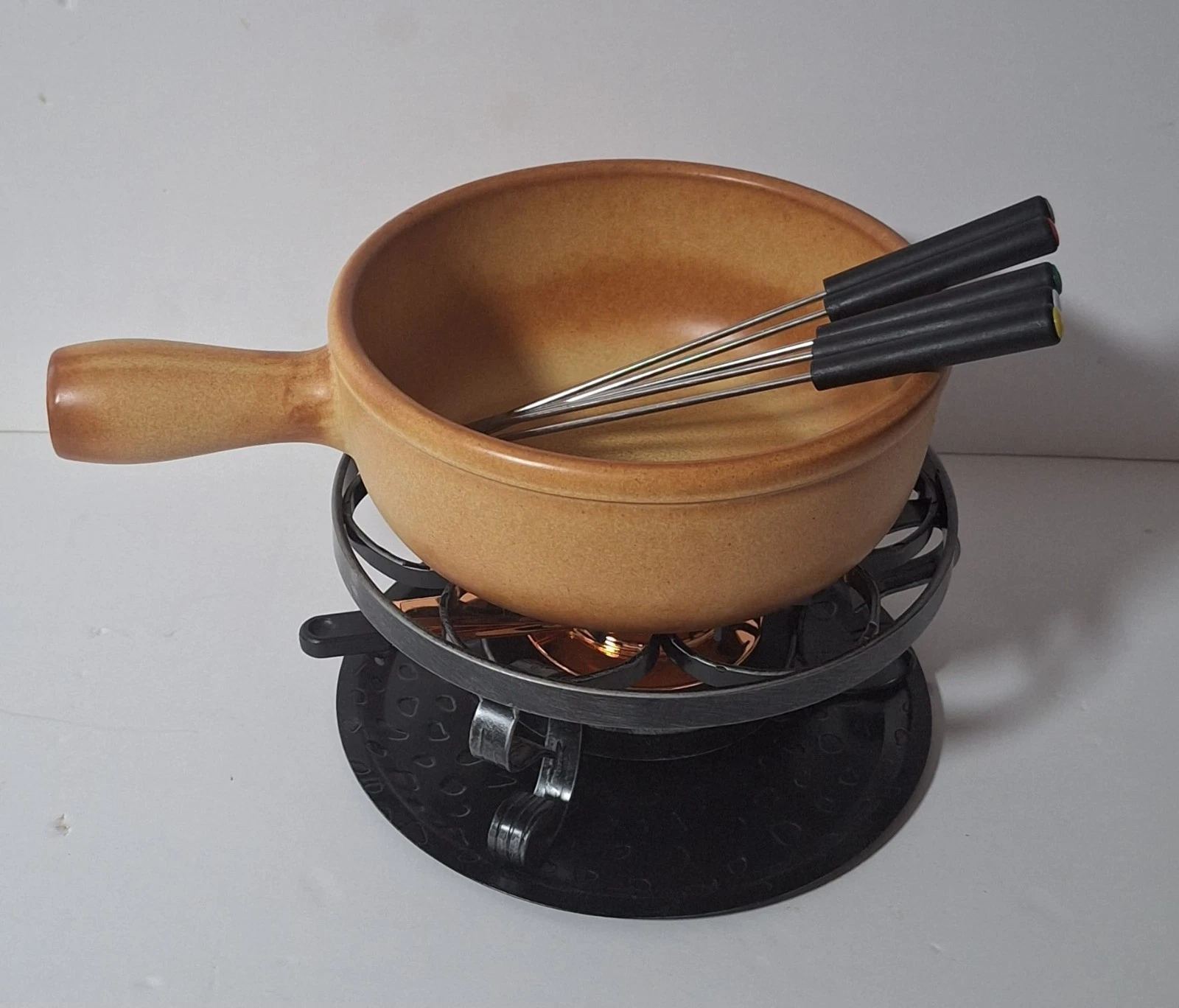 Fondue Set – Ceramic Pot with Stand & Forks – Complete Set
Opens in a new window or tab