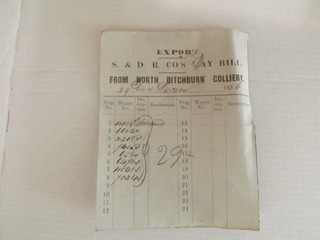 stockton and Darlington rly waybill.