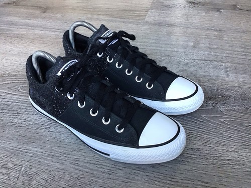 Converse All Star 566312C Black Glitzy Casual Shoes Sneakers Size 9 Glitter - Picture 2 of 12