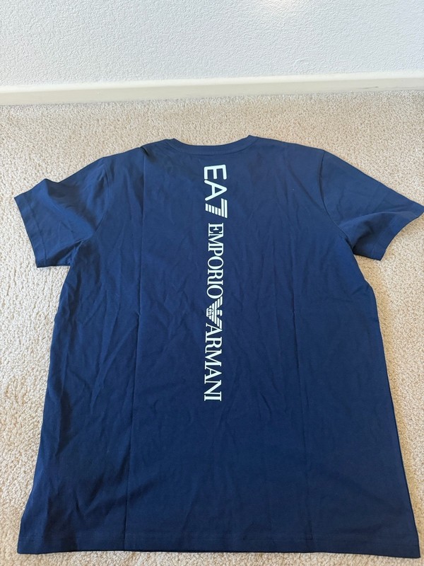 **BRAND NEW** Men Emporio Armani EA7 Reg Fit Crew Neck T-shirt Navy Blue Sz XL