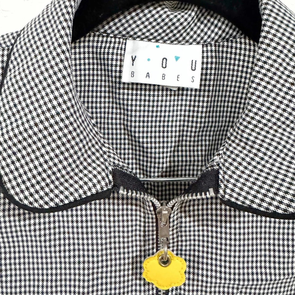 Chaleco Floral Vintage Niña Talla 5 Cuadros Margarita Cremallera Chaleco Talla 5t Hecho en EE. UU. Foto 2 de 4