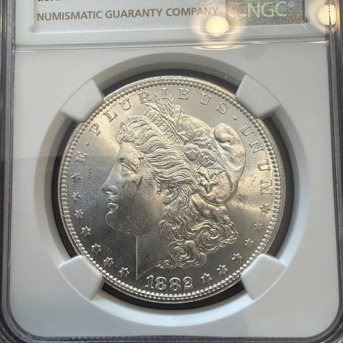 1882 S Silver Morgan Dollar NGC Certified MS 65