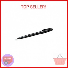 Pentel S520A Sign Pen Fine Point Color Marker, Bullet Tip.7mm, Black Barrel/Ink,