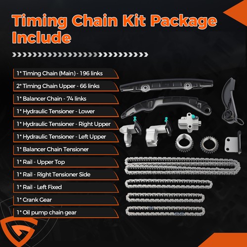 Timing Chain Kit For 2017-2023 2024 Nissan Pathfinder Infiniti QX60 3.5L V6 - Picture 9 of 14