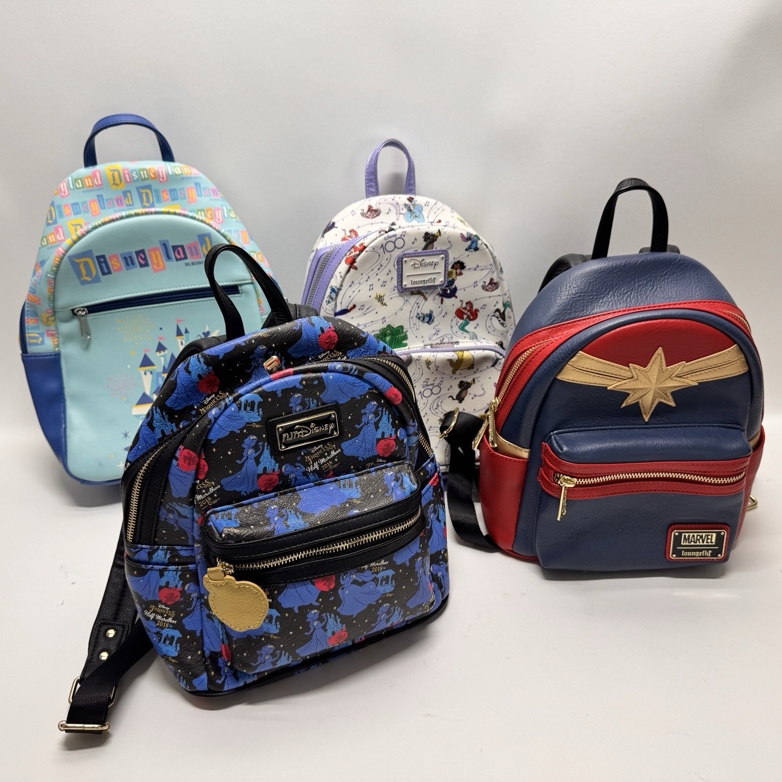 Disney Loungefly Backpack Lot Mixed 4 bags Marvel