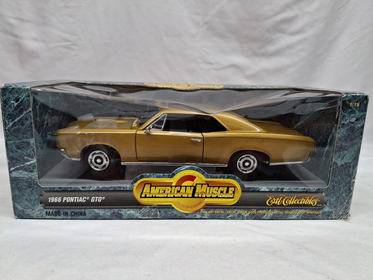 ERTL American Muscle 1966 Pontiac GTO Gold Hardtop 1:18 | eBay