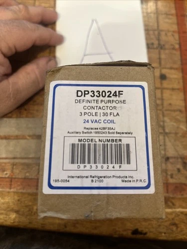 International Refrigeration DP33024F, Definite Purpose Contactor