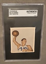 1948 Bowman Basketball #68 Lee Knorek GRAY Variation SGC graded Extra Sharp!!