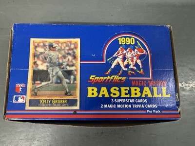 * 1990 Sportflics Magic Motion Baseball 36 Factory Sealed Packs Box