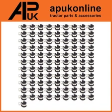 100x P-Type Clip 10mm Rubber Lined Clamp Set Pipe Tube Cable Workshop Fastener