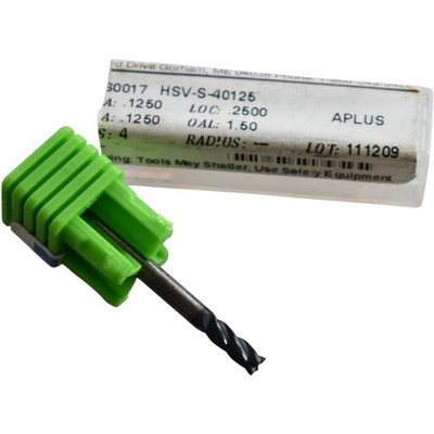 NEW Helical Solutions 30017 HSV-S-40125 4 Flute Carbide Square End Mill