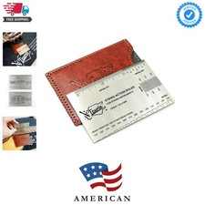 Guitar String Action Gauge, Stainless Steel Pocket Size Tool with Travel Case...