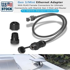 2-Foot Ethernet Adapter for Starlink Gen 3/Mini, Standard to RJ45 Coupler