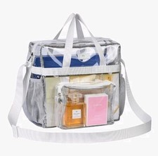 MAY TREE Clear Bag for Stadium Events 12 6 12 Clear Tote Lunch Bag with Reinforc