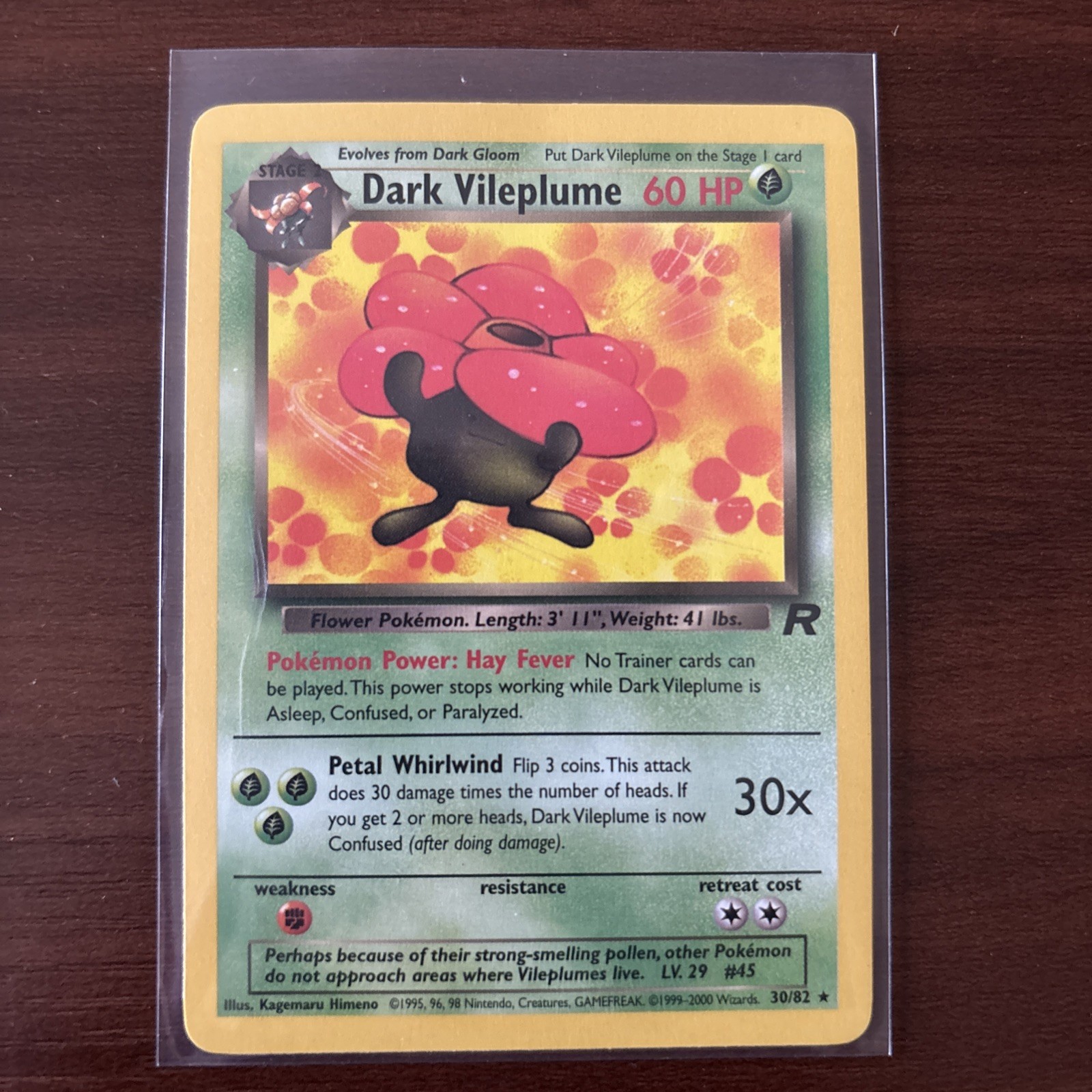 Pokémon Dark Vileplume TCG 30/82 Non-Holo Rare Team Rocket