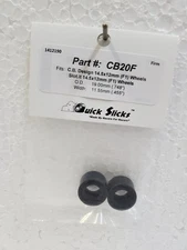 QuickSlicks CB20F Silicone Tires for 14.5x12mm F1 Aluminum Wheel 1/32 Slot Car 