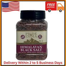 Pride Of India - Himalayan Black Salt - Coarse Grind 1 Pound 16oz Jar
