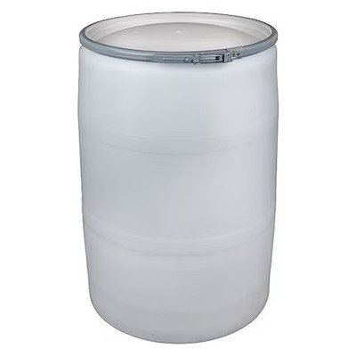 Open Head Transport Drum, Polyethylene, 55 Gal, Unlined, White, Poly55ohnat