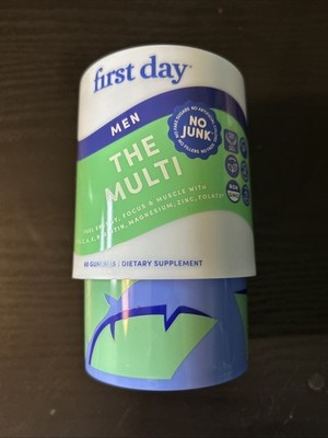 First Day Mens The Multi Multivitamin Gummies 60ct New  Superfoods