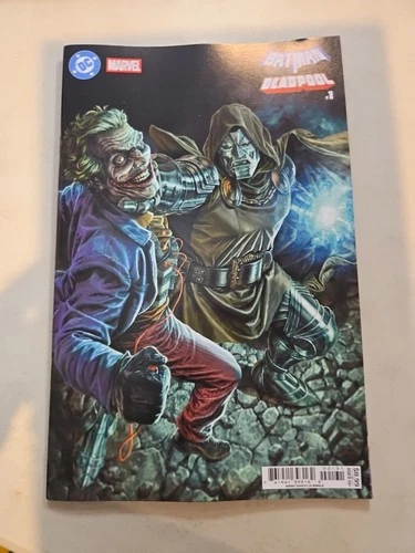 DC MARVEL BATMAN DEADPOOL #1 (ONE SHOT) CVR C LEE BERMEJO JOKER DR DOOM CARD