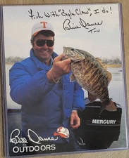 Pro Fishmerman Bill Dance Autographed / Signed 8x10 Glossy Photo. Dual Inscribed
