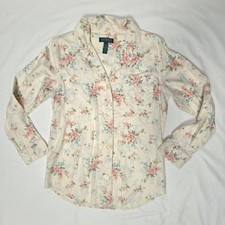 Lauren Ralph Lauren Feminine Floral Cotton Pajama Top M